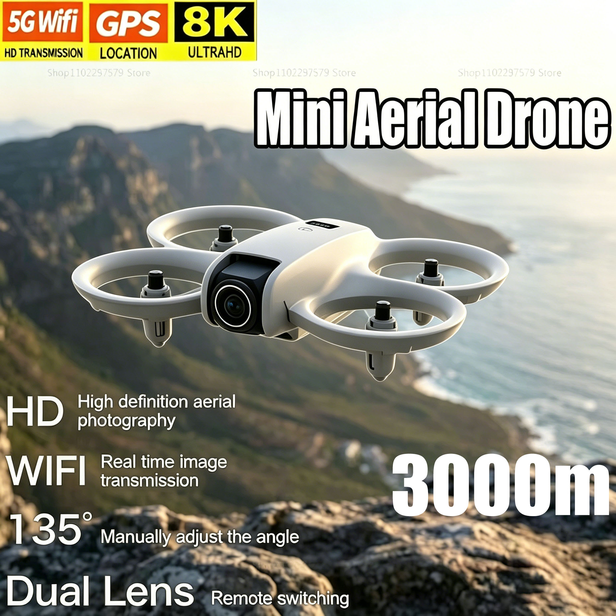 Drone Pro Rc Ufo - Mini Drone con Telecamera HD 8K