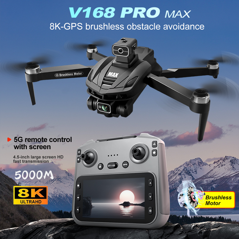 Drone Rc Explorer - V168 PRO Max GPS Drone 8K