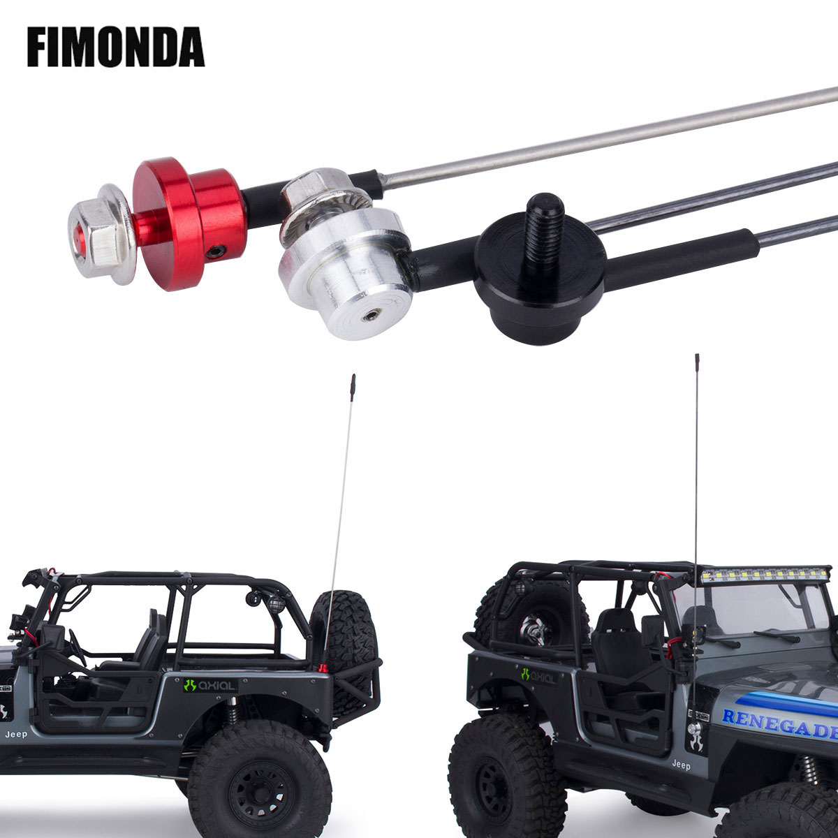 Rc Car Body Shell - Antenna di simulazione regolabile in metallo