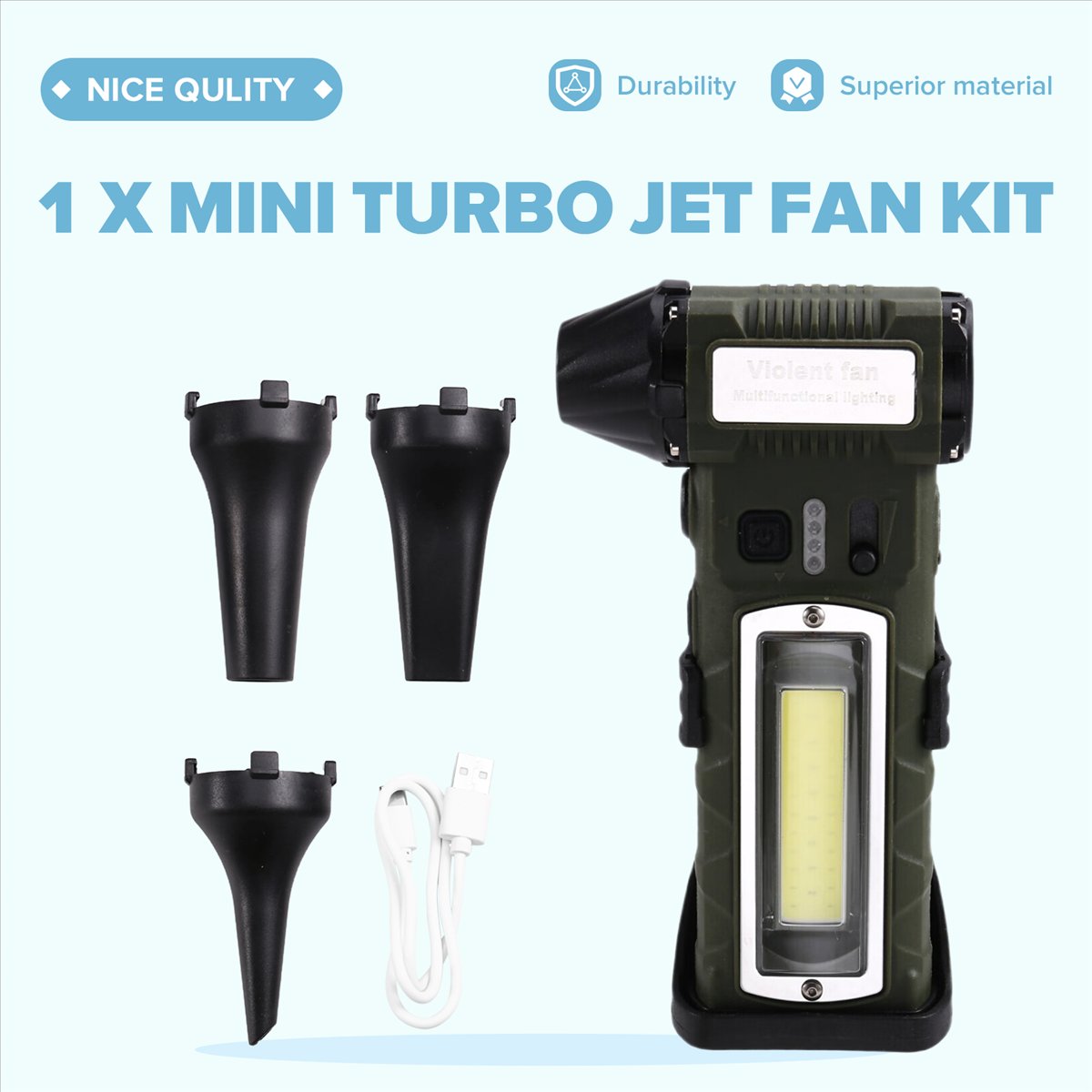 Ventilatore Turbo Portatile AT - Brushless Motor recensione e prezzo