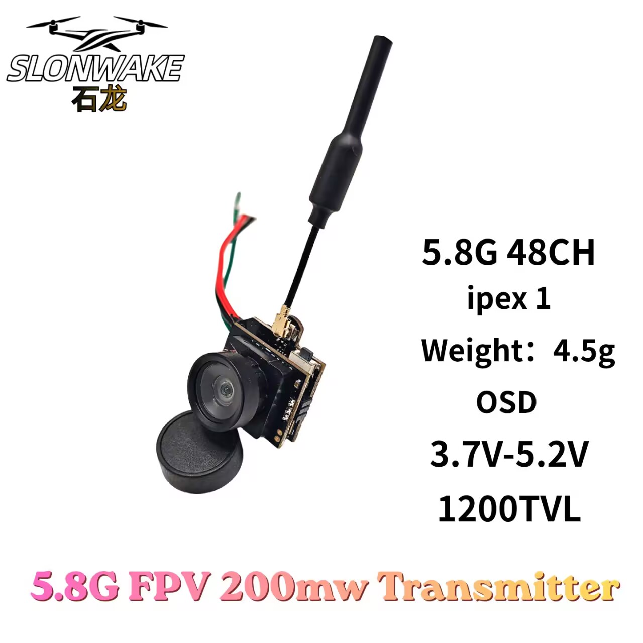 Telecamera SLONWAKE 5.8G per t - Drone Rc Camera recensione e prezzo