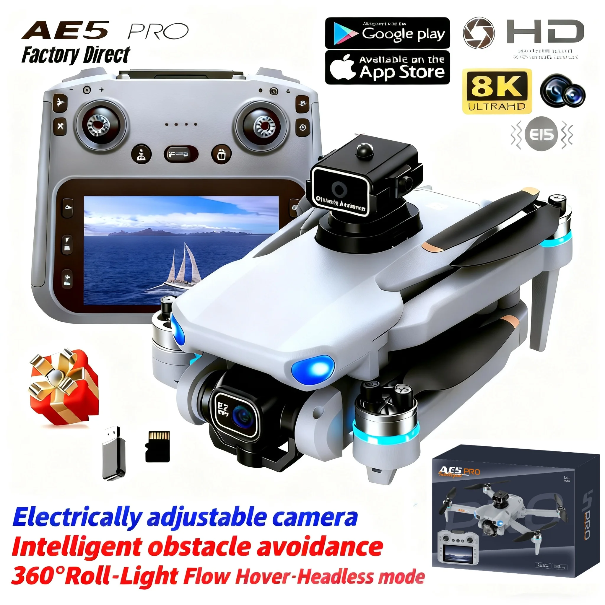 Drone AE5 Pro 8K HD con Scherm - Drone Pro Rc Ufo recensione e prezzo