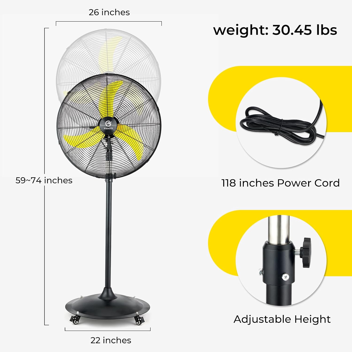 Ventilatore a piantana oscilla - Brushless Motor recensione e prezzo